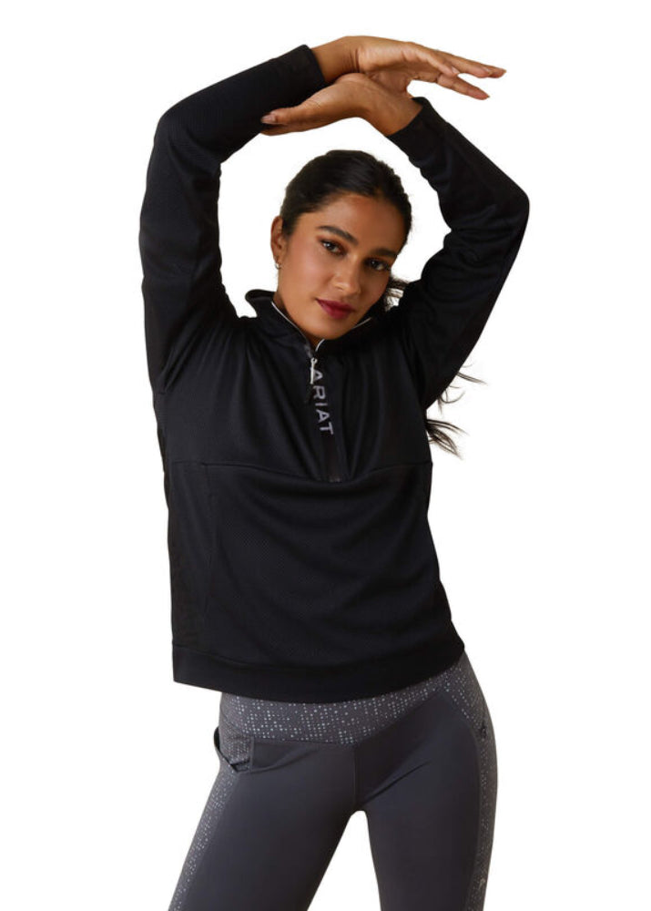 Ariat Breathe 1/2 Zip Sweat Black