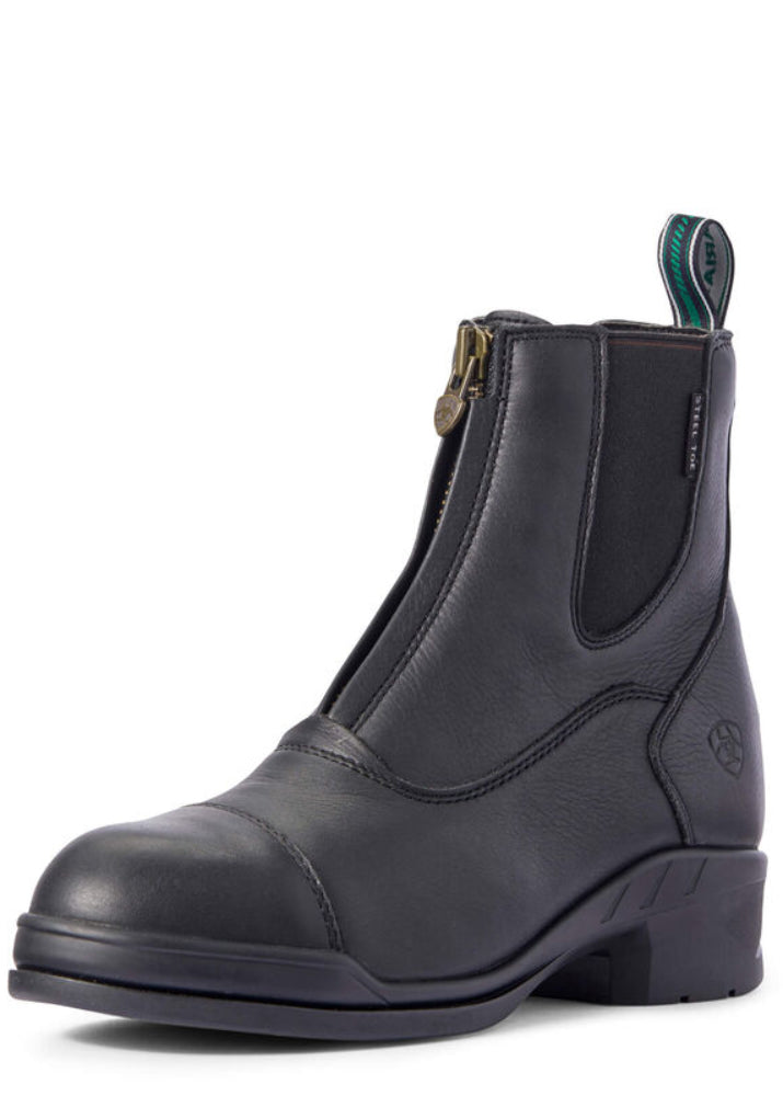 Heritage IV Steel Toe Zip Paddock Boot Black
