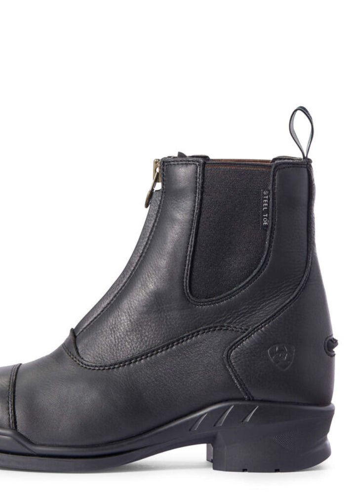 Heritage IV Steel Toe Zip Paddock Boot Black