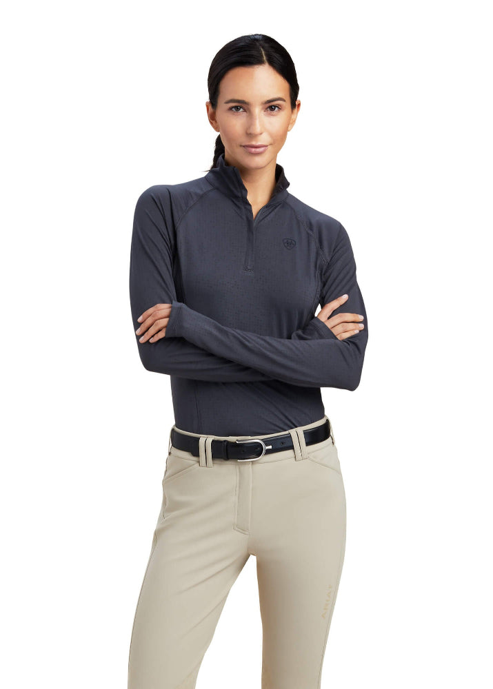 Ariat Lumina Lowell 1/4 Zip Baselayer Ebony