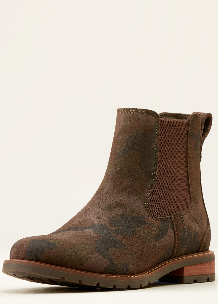 Ariat Women's Wexford Chelsea Boot Camo Suede