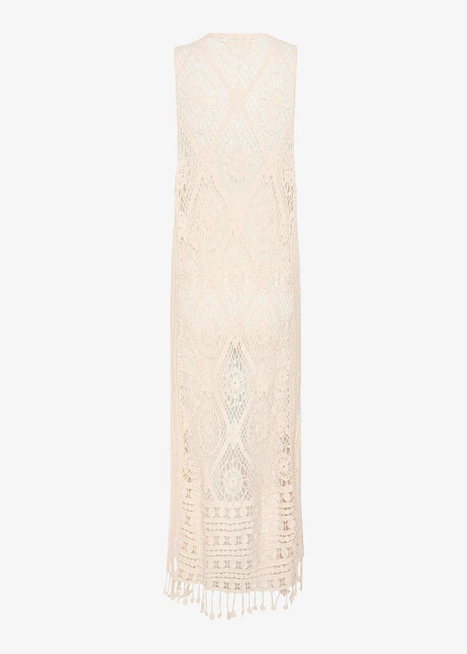 Cream CRDrulla Long Vest Perfectly Pale