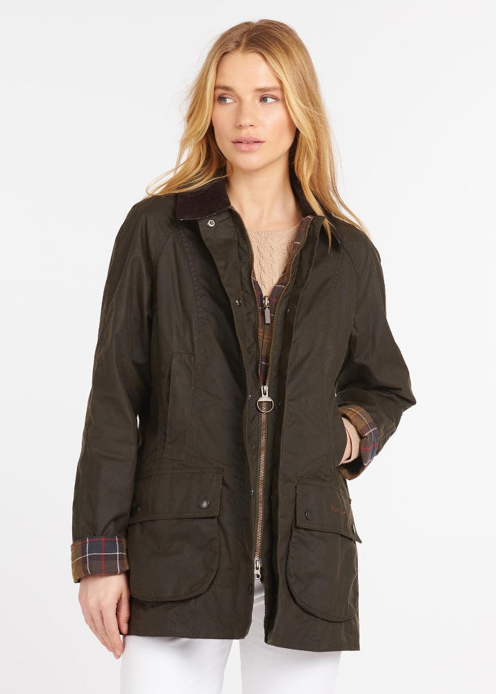 Barbour Beadnell Waxed Jacket Olive