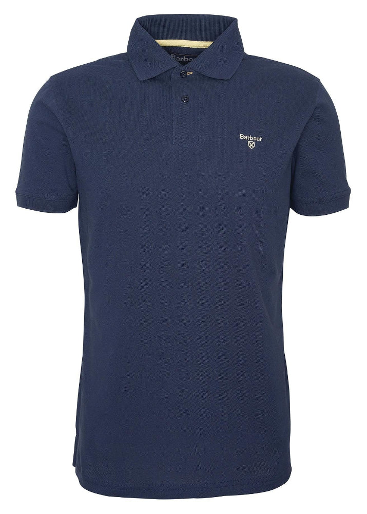 Barbour Lightweight Sports Polo Shirt Navy