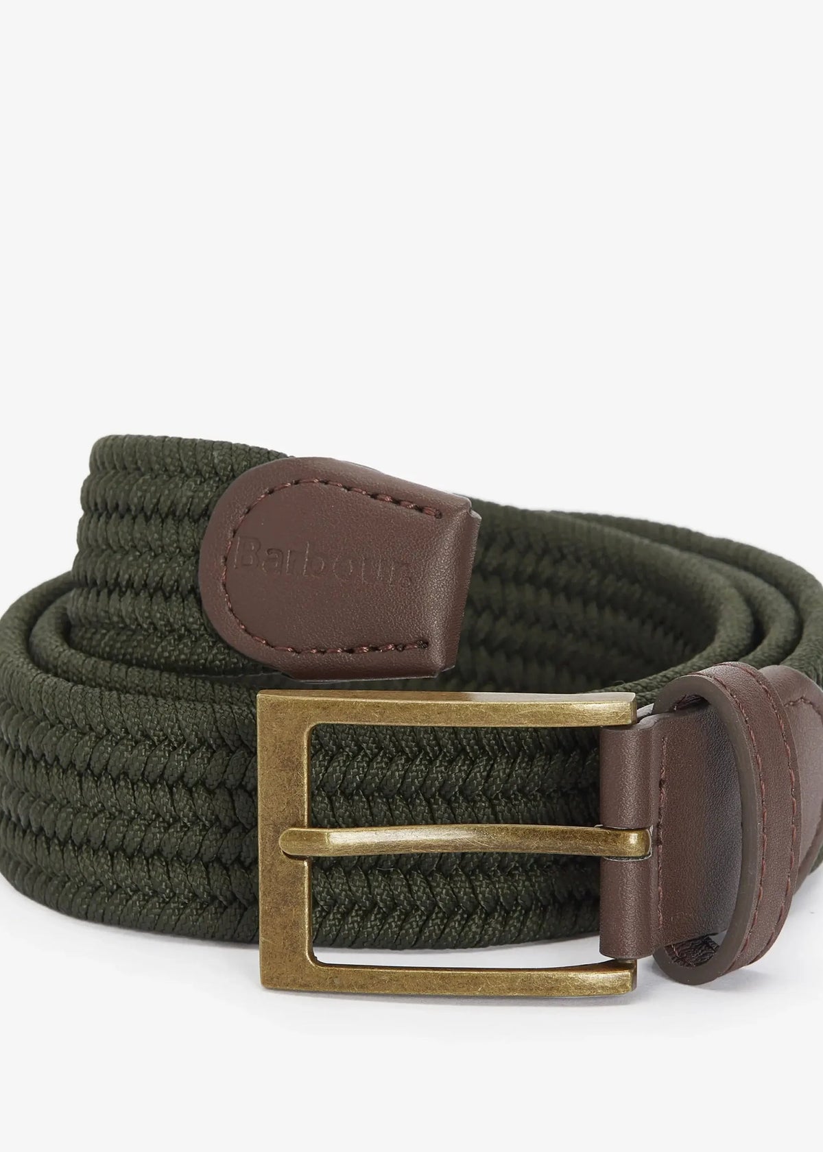 Barbour Nevis Stretch Webbing Belt Dark Olive