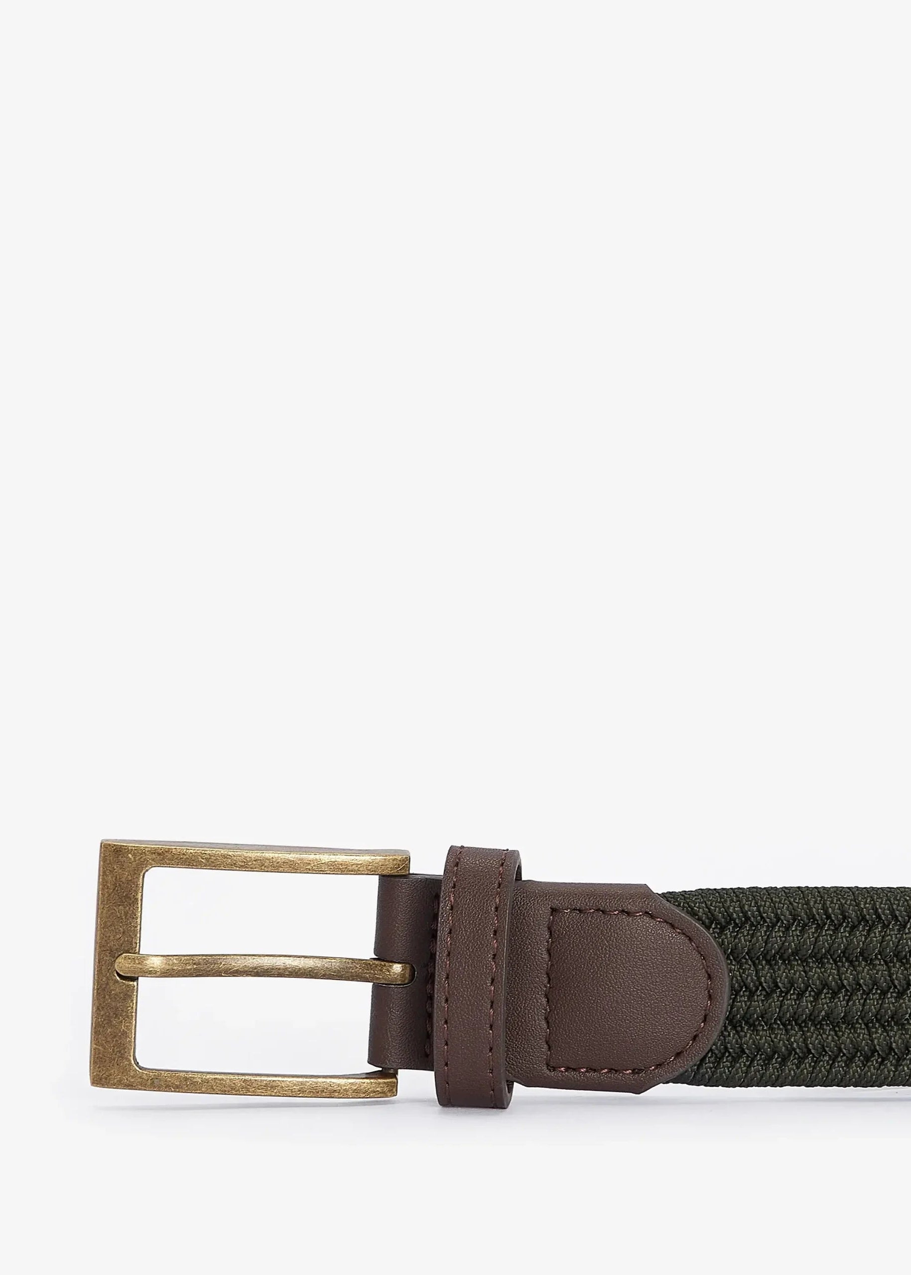 Barbour Nevis Stretch Webbing Belt Dark Olive
