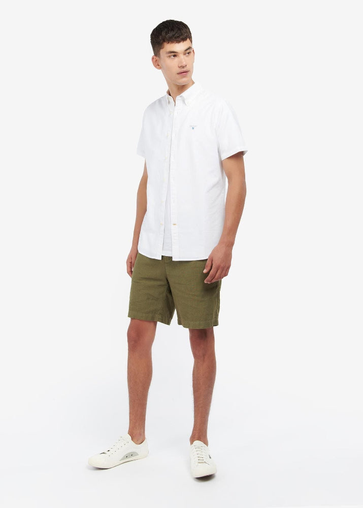 Barbour Oxford Tailored Shirt Short Sleeve White