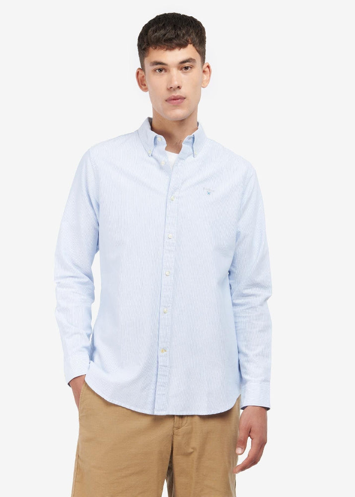 Barbour Oxtown Striped Tailored Shirt Sky Blue