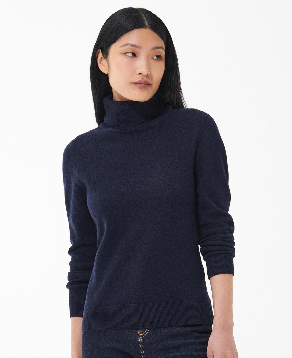 Barbour Pendle Roll-Neck Navy Fawn