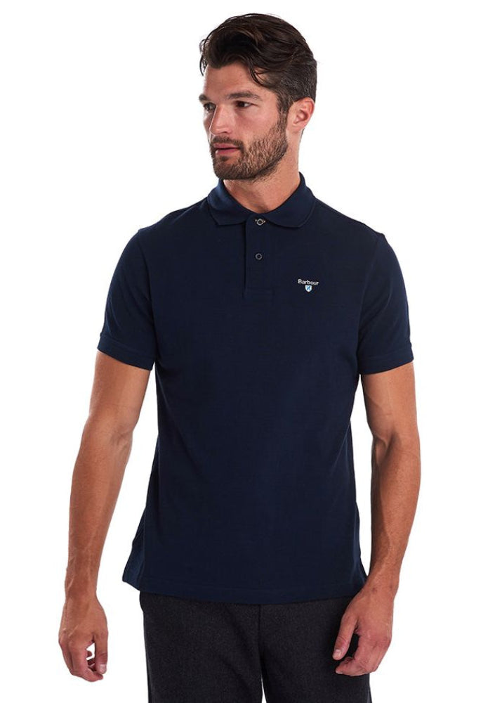 Barbour Tartan Pique Polo Navy