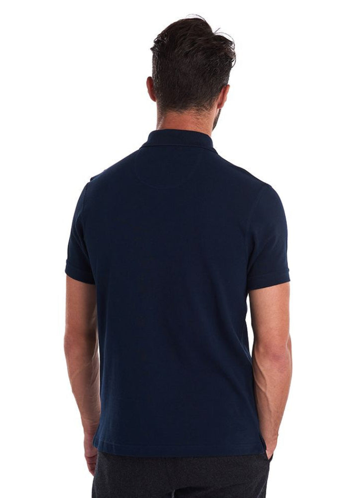 Barbour Tartan Pique Polo Navy