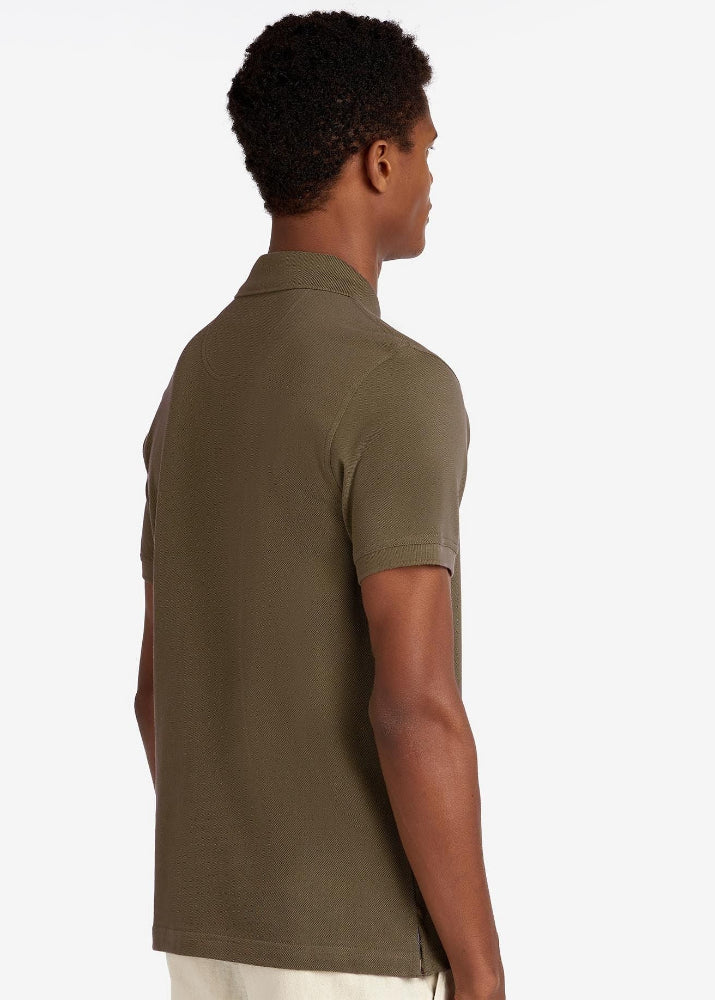 Barbour Tartan Pique Polo Dark Olive