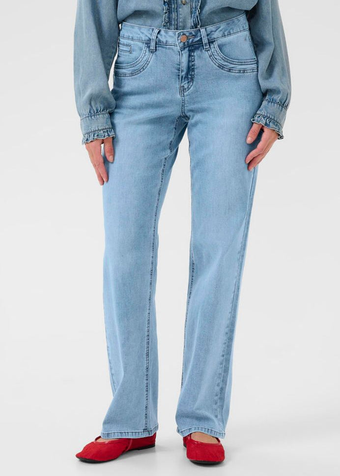 Cream CR Lone Straight Leg Jeans Coco Fit Light Bl