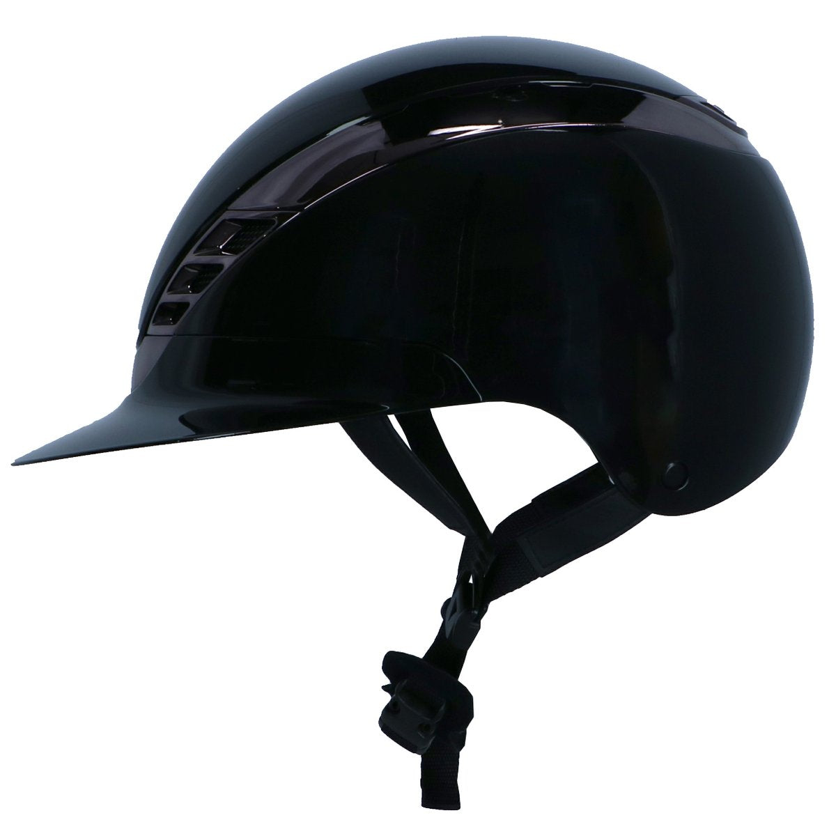 Pikeur ABUS Airluxe Chrome Long Vizor Shiny Black