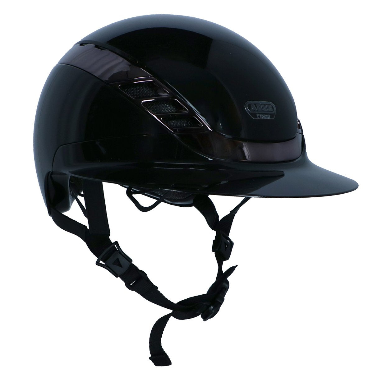 Pikeur ABUS Airluxe Chrome Long Vizor Shiny Black